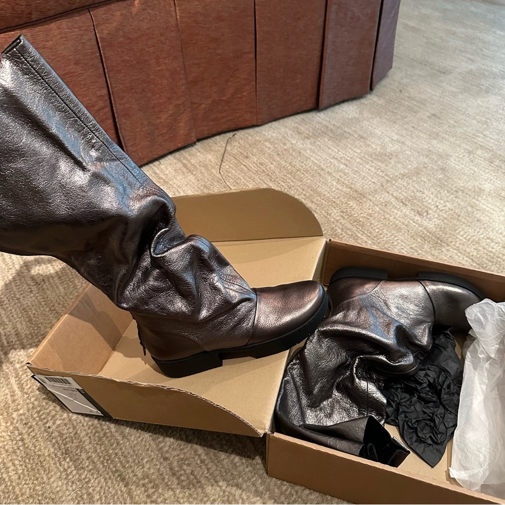 Trippen Silver Riding Boots. Brand new in box